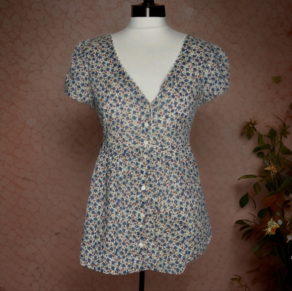 RALPH LAUREN DENIM & SUPPLYBABYDOLL TOP XL - Picture 3 of 6